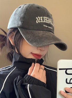 水洗牛仔棒球帽女2025新款