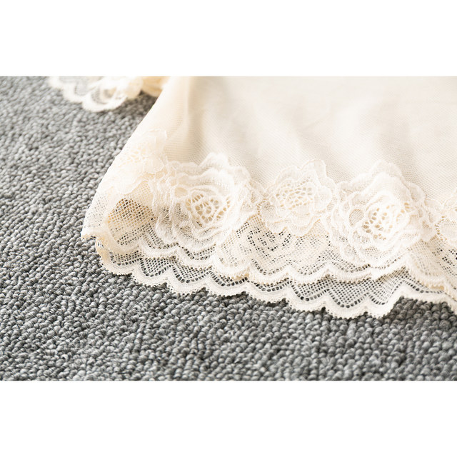 ເສື້ອຢືດ lace lace pullover ຄໍສັ້ນແຂນສັ້ນງ່າຍດາຍ