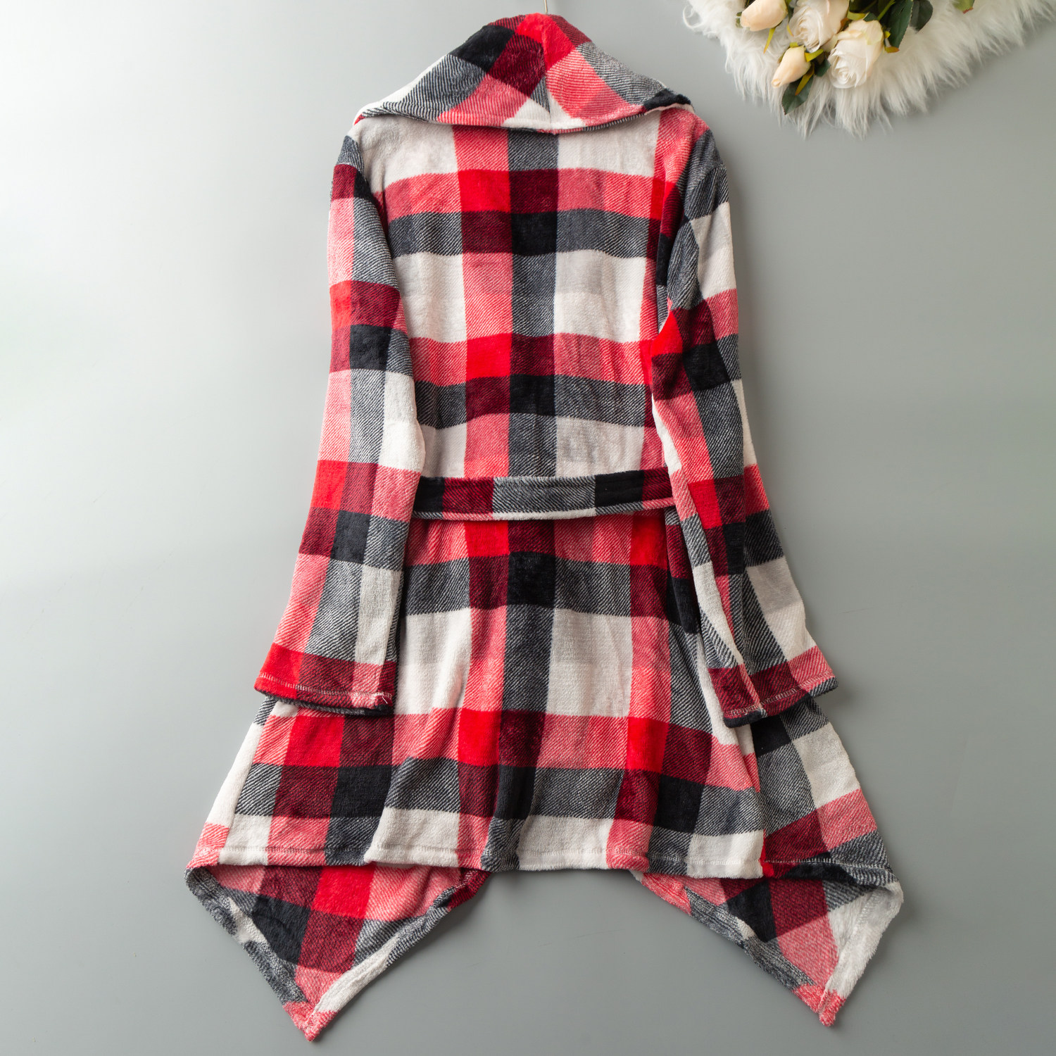 秋冬款外贸新款 保暖休闲睡袍睡衣 翻领系带睡袍长袖开衫外套,淘宝优惠券,粉丝福利购,淘宝优惠卷