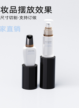 亚克力黑色圆柱手办展示台化妆品展托架珠宝阵列底座模型增高摆台