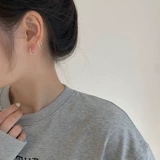Серьги серебряного стерлингового уха в серьгах ~ минималистские и простые в использовании ~ холодный воздух, легкий ветер, маленькие круги кольца для костей ушей, чтобы спать, не нужно выбирать