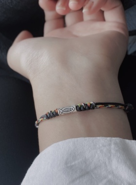 锦鲤男女纯银复古可调节手链