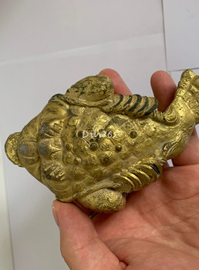 全铜长颈天鹅癞蛤蟆送独特摆件