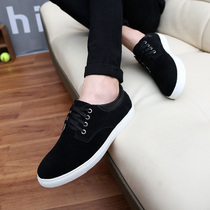 Spring large number of casual shoes Anti-suede leather plate shoes 45 Korean version frosted mens shoes 46 black 47 47 leather 48 extra-large code 49