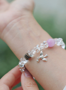 天然白水晶清凉感手串