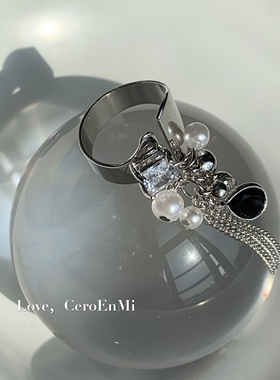 ceroenmi华丽风邂逅流苏镀金珍珠