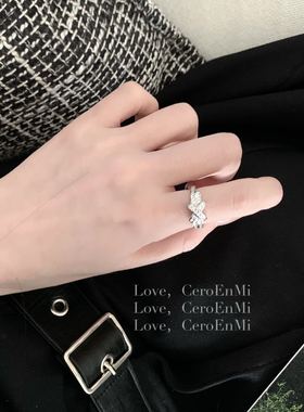 女纯银冷淡风精致闪烁