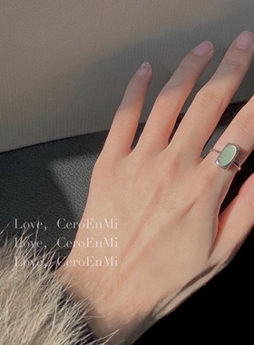 ceroenmis925纯银云开口戒指