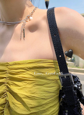 多样式戴法拼接银皓石镶钻项链