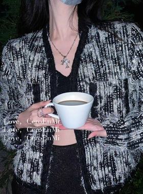 CeroEnMi镶嵌锆石镀金竹节链项链