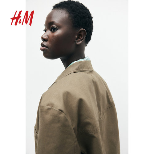 HM2025年冬季新款女装棉质帆布外套1273315 - 图1