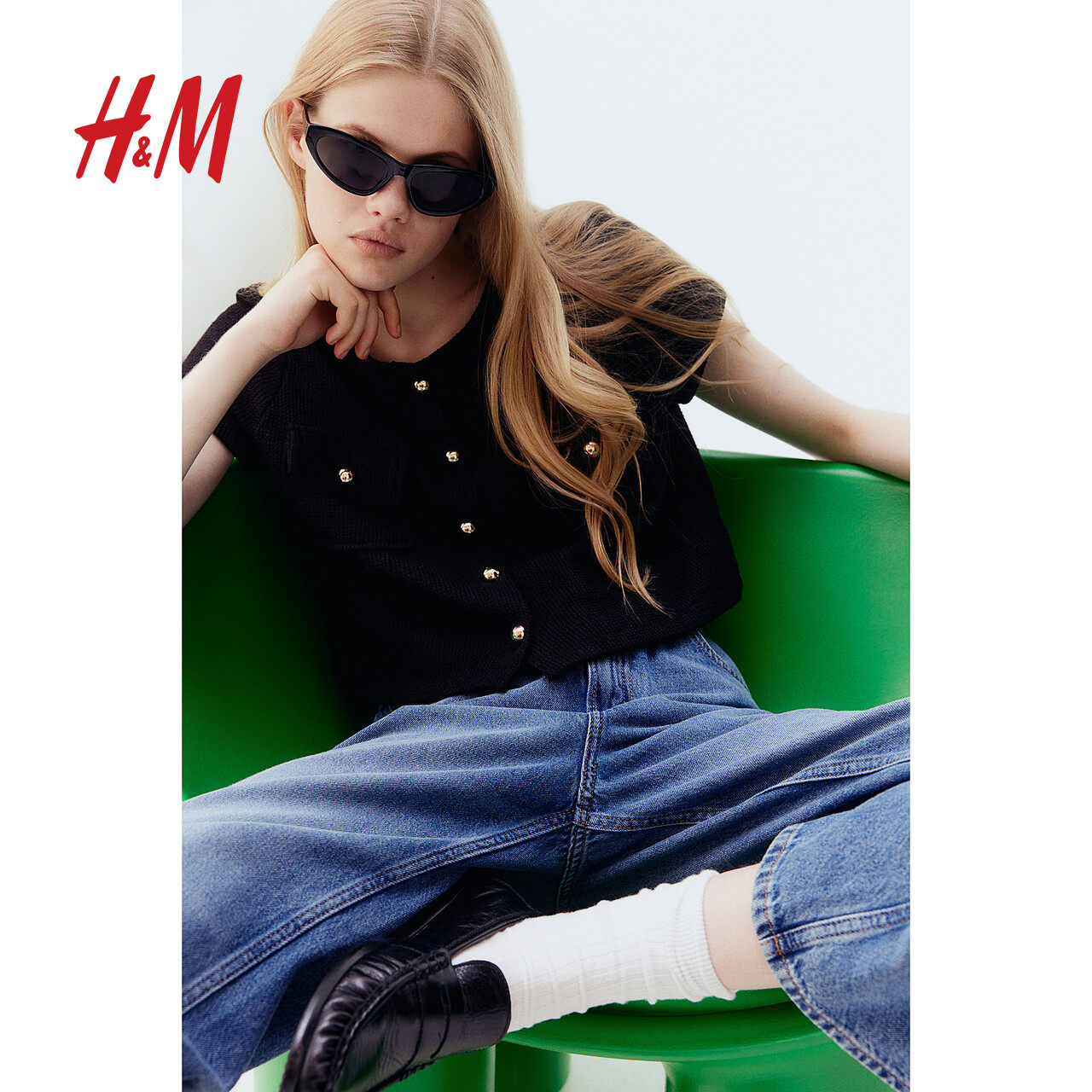 HM女士外套2025年秋季新款华夫格汗布上衣1237731