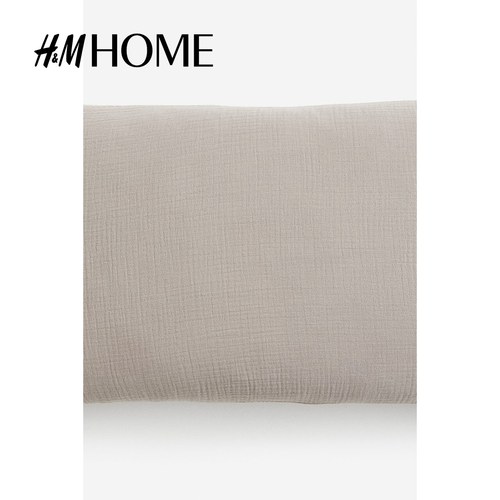 HM HOME冬季床上用品家纺用品柔软棉细布枕套1209699 - 图1