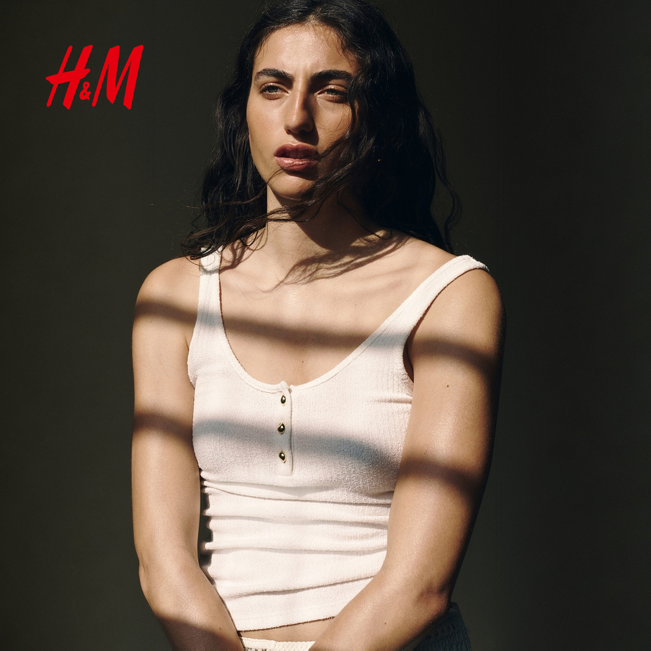 HM2025夏季新款女装时尚休闲百搭罗纹针织背心1290434