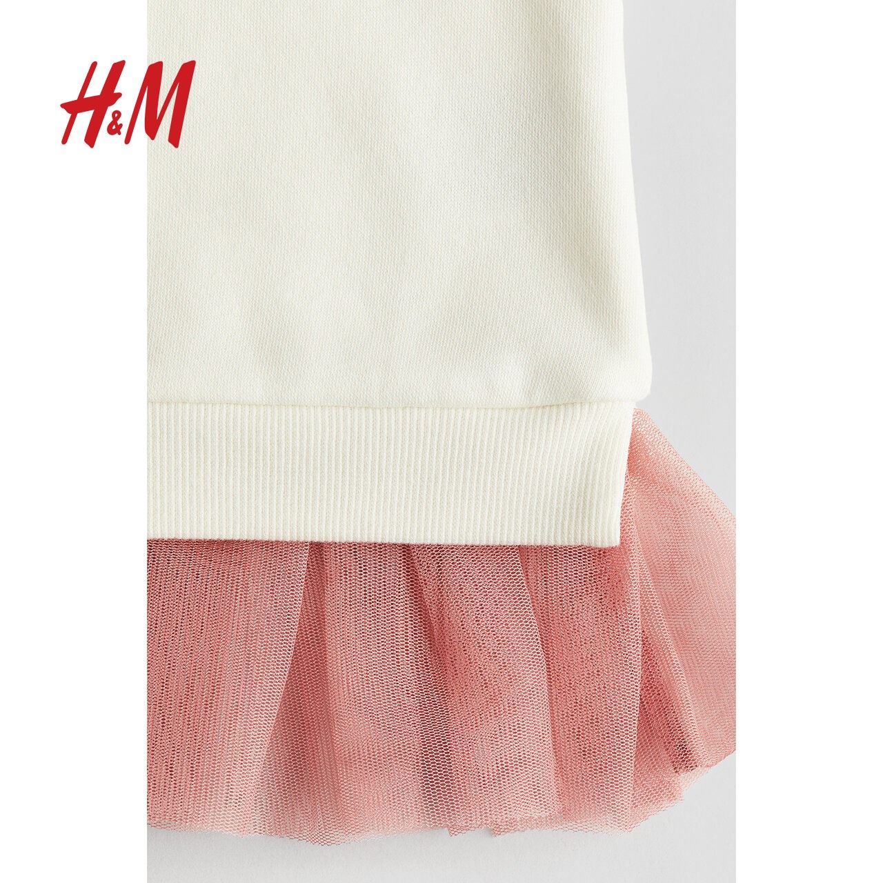 【三丽鸥系列】HM童装女婴裙子Hello Kitty薄纱裙摆卫衣裙1268859 - 图0