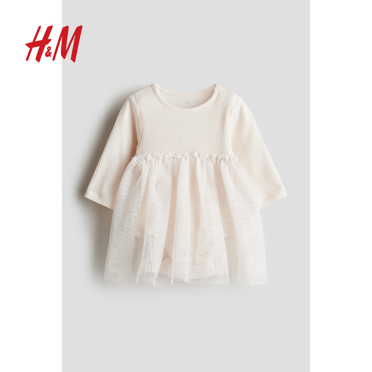 HM童装女婴连衣裙夏季薄纱裙摆洋气公主裙1248269 - 图2