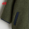 HM children's clothing baby girl coat winter fashion stand collar teddy velvet zipper cardigan coat 1239983