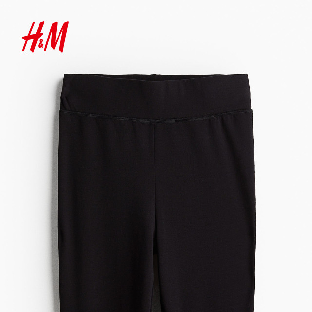 HM ກາງເກງແມ່ຍິງ summer yoga bell-bottom sports soft and comfort mid-waist jersey leggings 1238997
