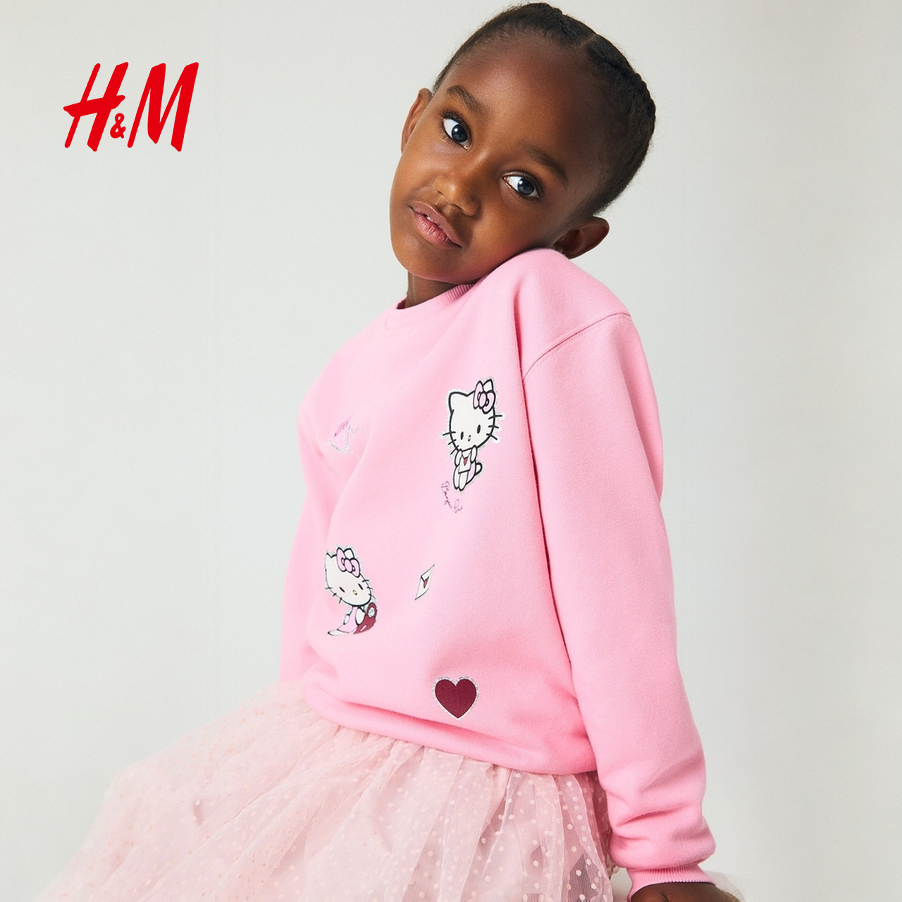 【三丽鸥系列】HM童装儿童女童卫衣秋季hello kitty套衫1243063 - 图0