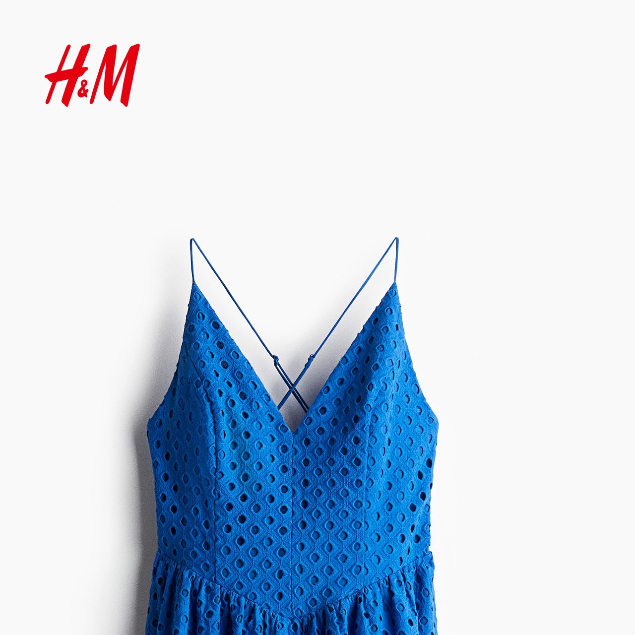 HM2025夏季新款女装镂空刺绣吊带连衣裙1291738