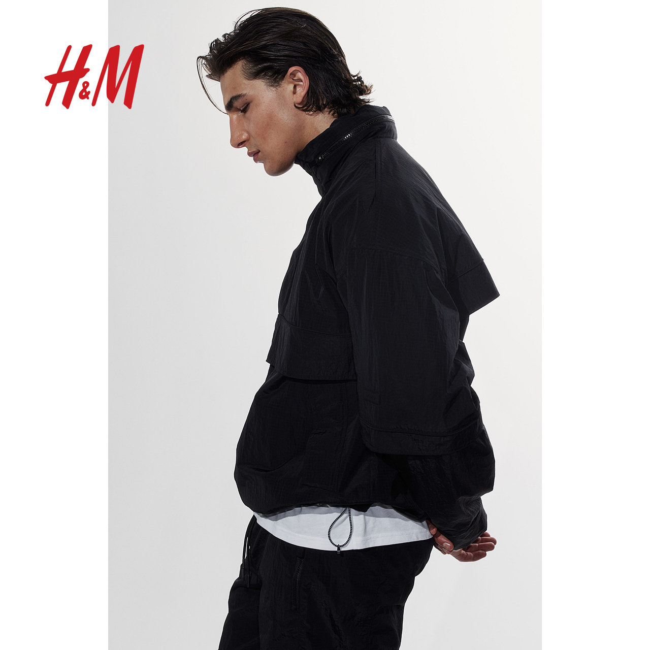 HM男装运动外套冬季户外登山服宽松版型舒适尼龙防风衣1228227,淘宝优惠券,粉丝福利购,淘宝优惠卷
