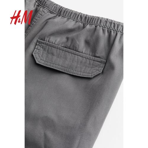 HM女装降落伞裤冬季时尚宽松帅气工装裤松紧中腰阔腿长裤1112962 - 图3