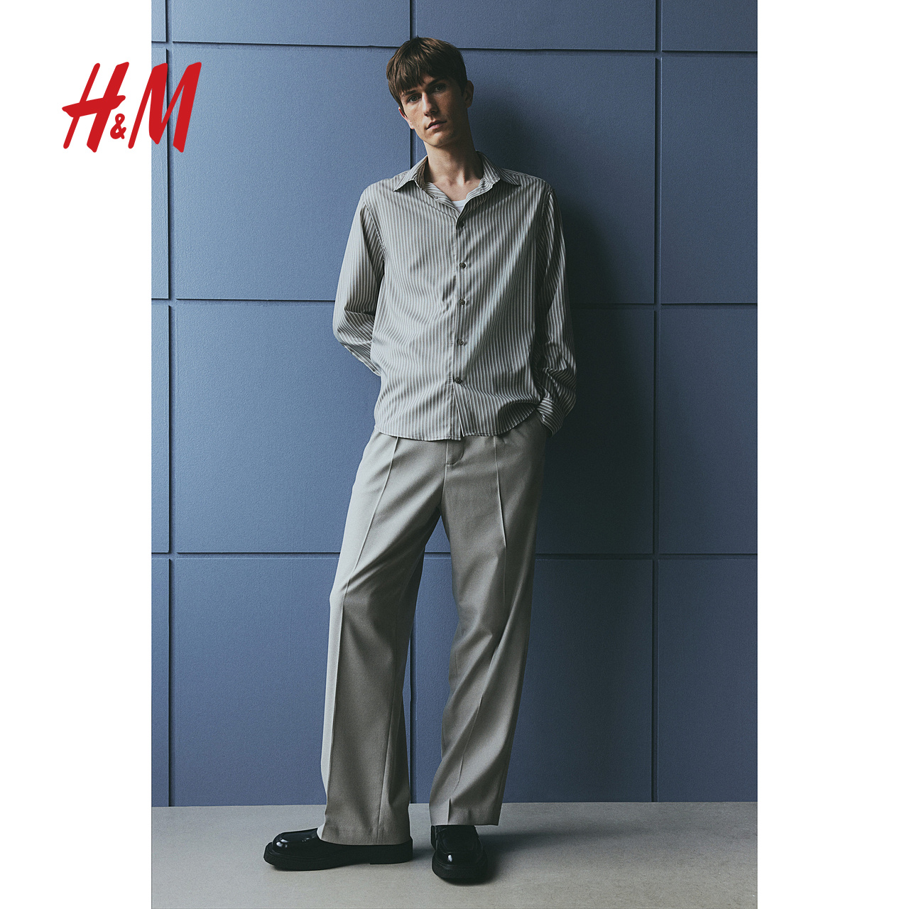 HM夏季男装标准版型衬衫1259799