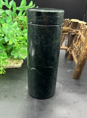 a药石水杯藏玉养生保健天然强磁玉石杯蓝田玉茶杯直播货源