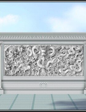 石雕牌坊效果图设计石雕图案cad画图石材雕刻设计施工图浮雕设计