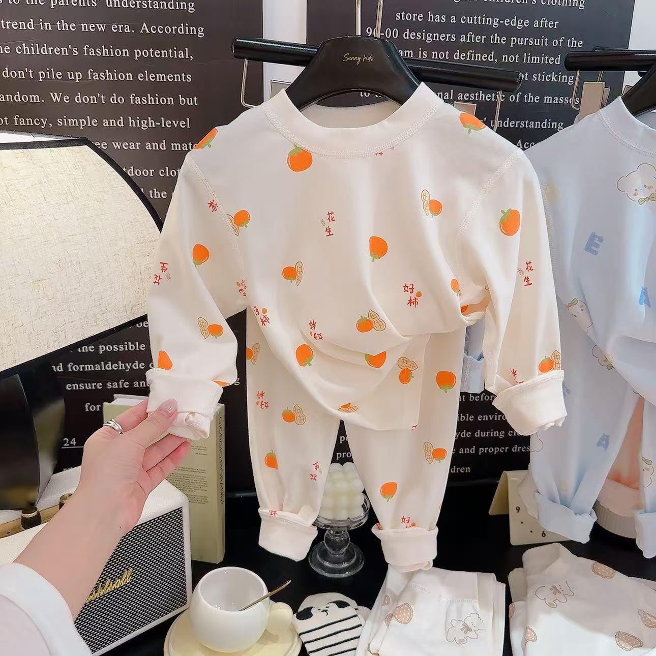 Children's Pure Cotton Spring and Autumn Clothes and Autumn Pants for Infants