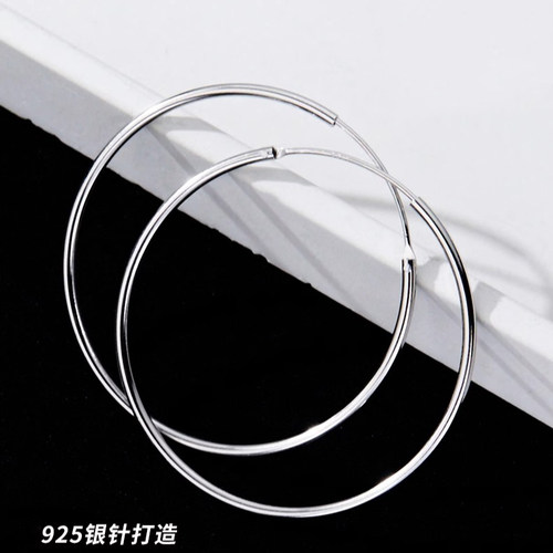明星同款大圈圈耳环高级素圈耳环2026新款爆款耳饰女适合方圆脸 - 图1