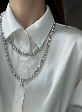 饰悟银饰珍珠珍珠女长款项链