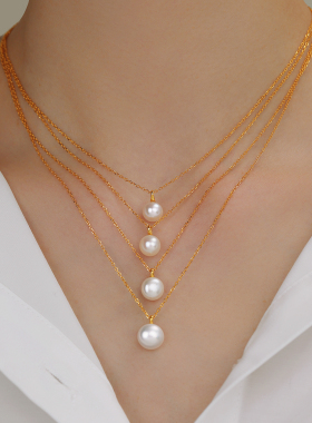 饰悟天然珍珠S999纯银项链女款