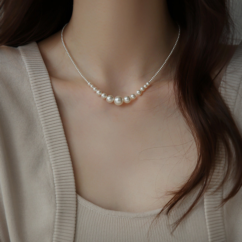 碎银子珍珠项链颈链女款2025新款爆款毛衣链轻奢小众高级感配饰品,淘宝优惠券,粉丝福利购,淘宝优惠卷