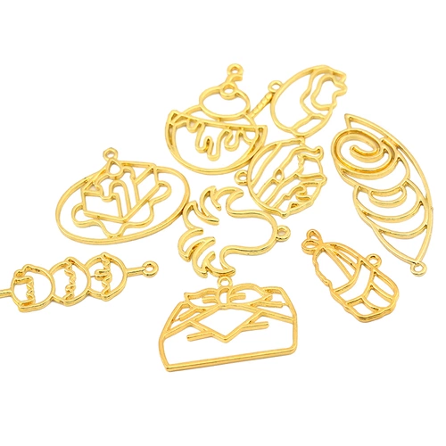 Новая любовь суши -металлическая рама DIY DOPL GLIE CRACE Ожерелье пудинг рисовый шарик ультрафиолеточный клейк -клей металлический полый брел