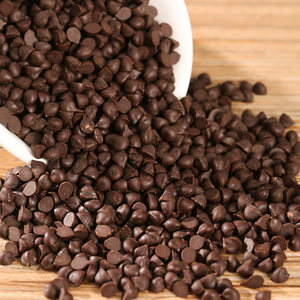 耐高温手工黑巧克力豆 烘焙原料耐烤趣多多饼干水滴巧克力1kg罐装
