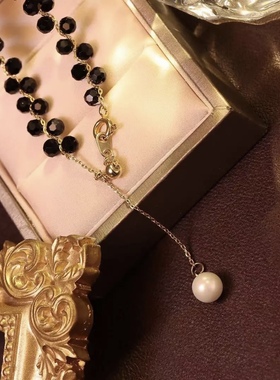 轻奢珍珠颈链女装饰脖子锁骨