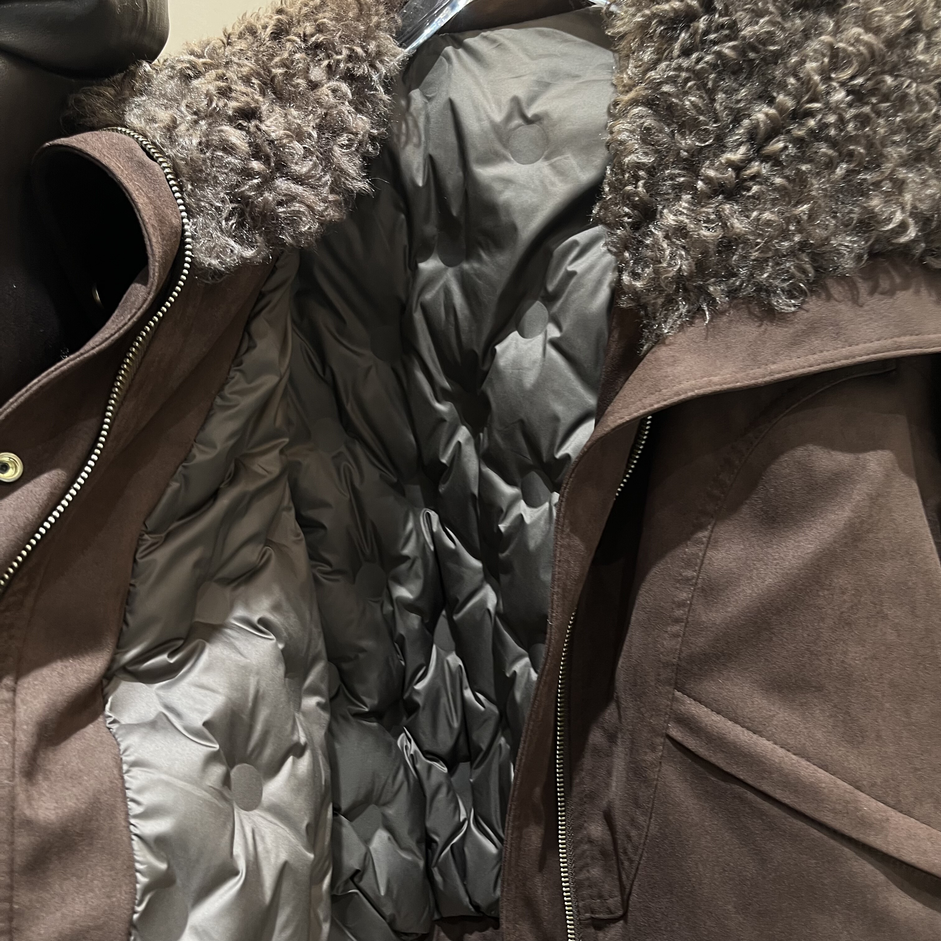 羊羔毛翻领麂皮绒短外套2025年冬季新款宽松洋气麂皮羽绒服派克服,淘宝优惠券,粉丝福利购,淘宝优惠卷