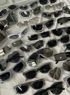 水银色！千禧科技感墨镜