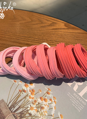 网红甜美清新糖果色皮筋发绳