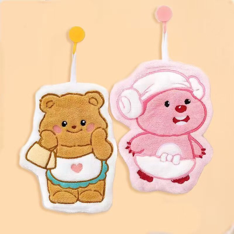 可爱卡通兔子擦手巾可挂式厨房吸水速干加厚儿童手帕,淘宝优惠券,粉丝福利购,淘宝优惠卷