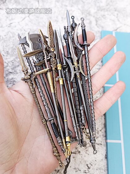 鎏金熟铜锏秦琼武器撒手锏隋唐演义秦淑宝武器古风手办摆件玩具男