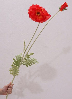 仿真花大枝冰岛虞美人假花