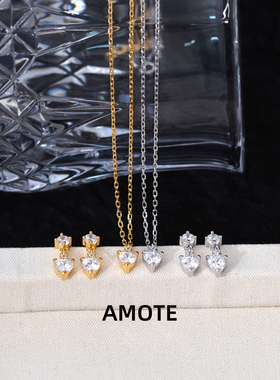 小爱心吊坠S925纯银项链