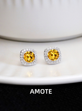 AMOTE《日落芒星》小方糖银耳钉