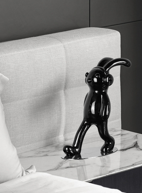 再发现树脂摆件卡通儿童房耳机兔