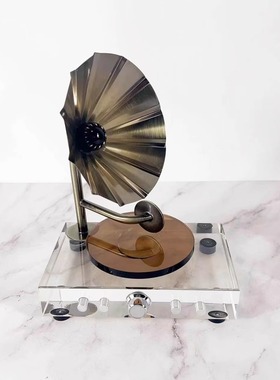 样板间复古留声机唱片机模型摆件