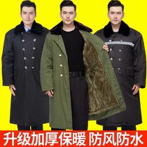 Military green cotton coat northeast special thick cotton padded jacket winter thickened anti-chill wear lengthened removable liner to ankle warm