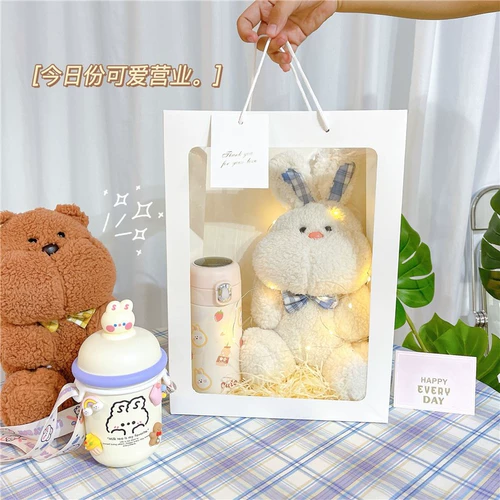 Кролик, плюшевая подушка для сна, игрушка, милая тряпичная кукла, популярно в интернете, свинья, с медвежатами, подарок на день рождения