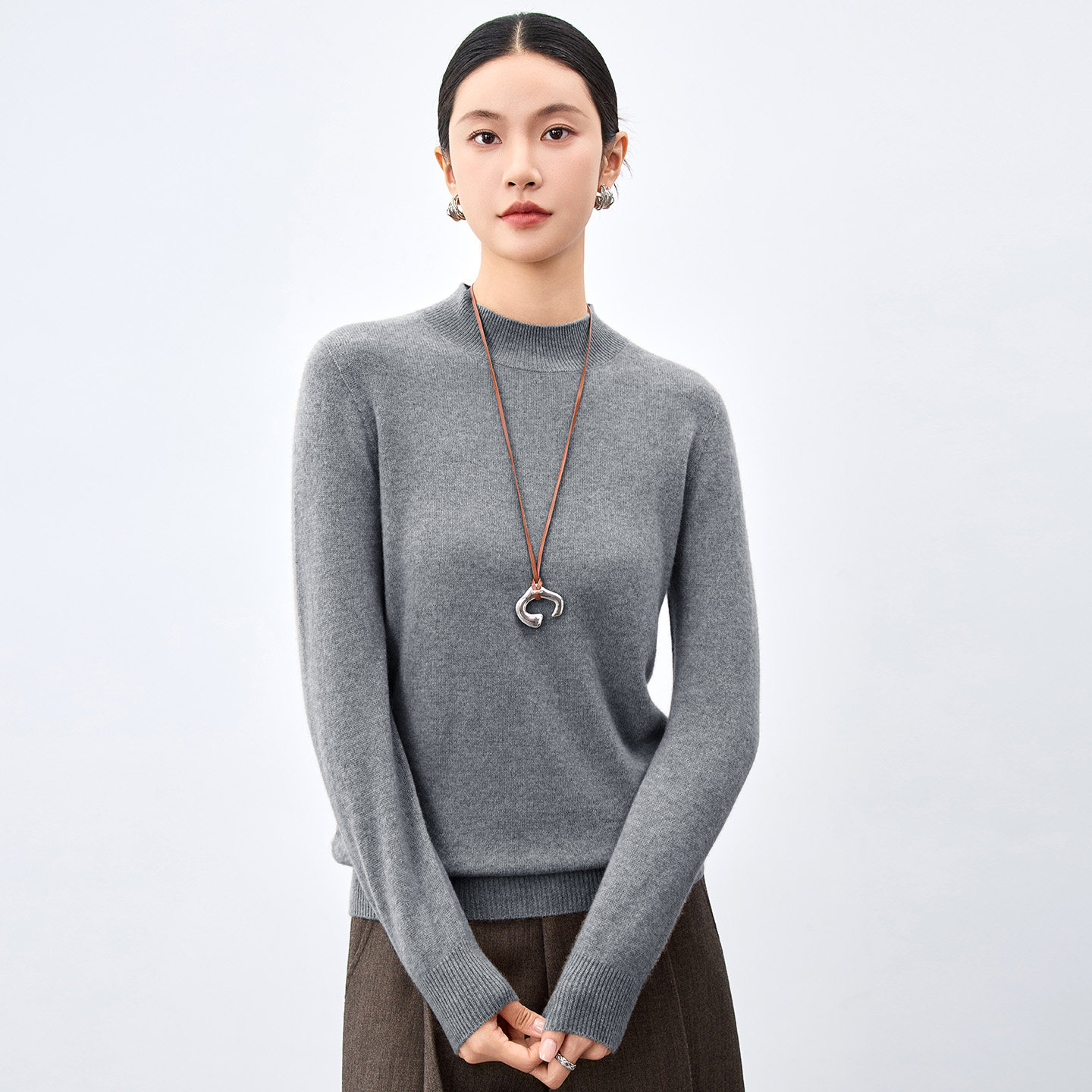 水墨佳人100山羊绒半高领羊绒衫女长袖软糯多色打底衫秋冬针织衫,淘宝优惠券,粉丝福利购,淘宝优惠卷